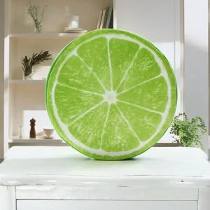 Coussin Rond Citron Vert