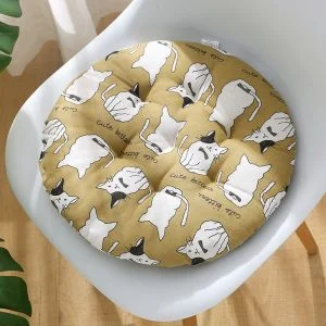 Coussin Rond Avec Motif Chat